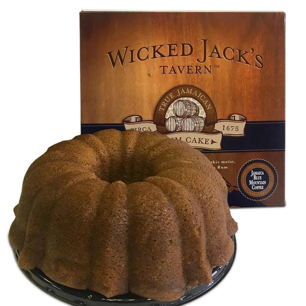 Wicked Jack's Tavern® Jamaica Blue Mountain Coffee Rum Cake (20oz) - Trent Allen Gourmet Coffee