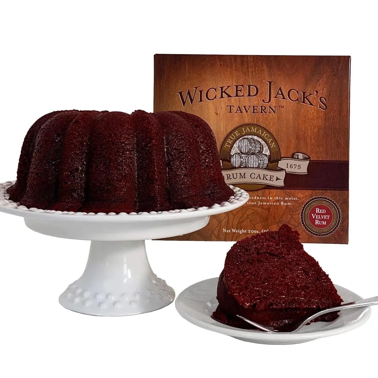 Wicked Jack's Tavern® Jamaica Red Velvet Rum Cake (20oz) - Trent Allen Gourmet Coffee