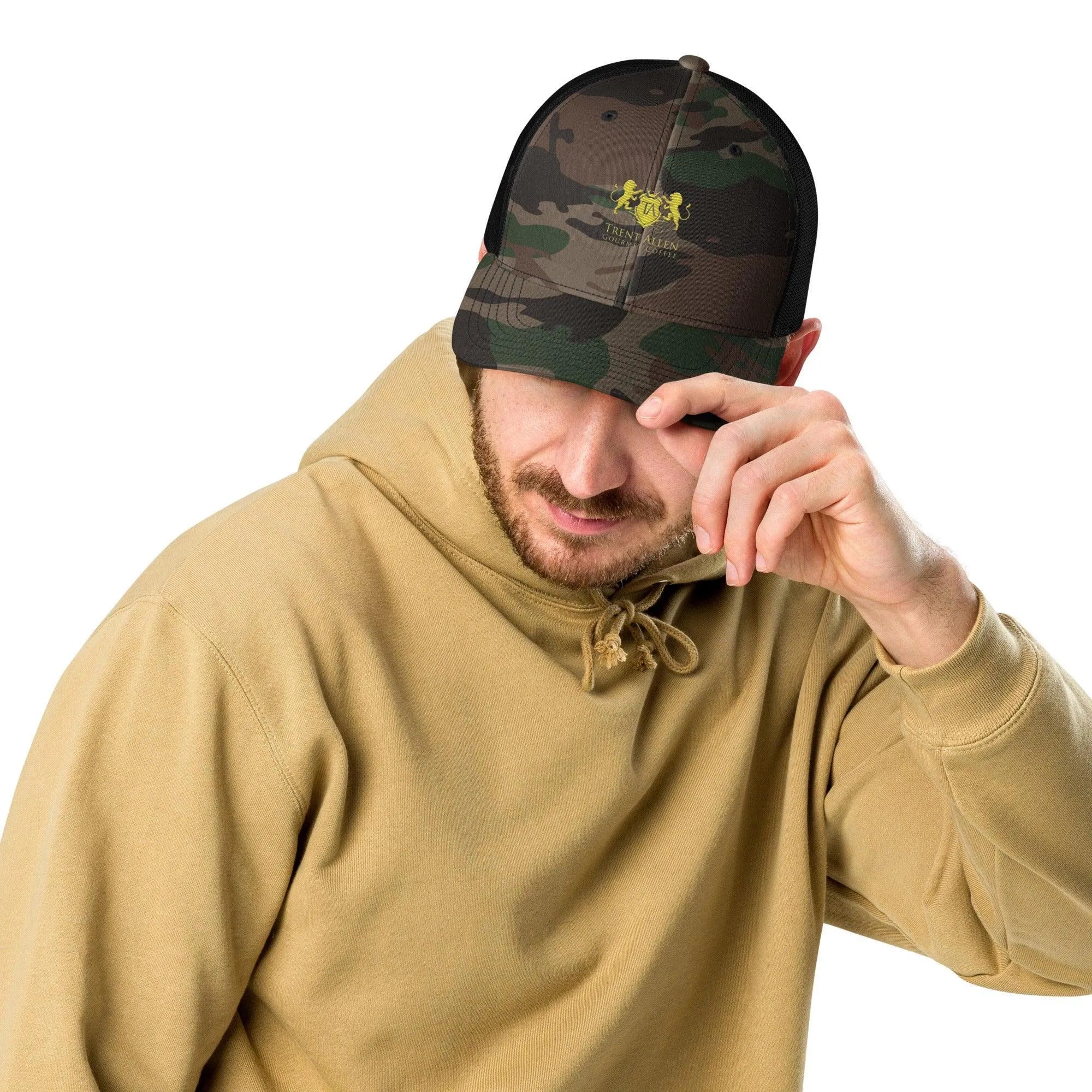 Trent Allen Coffee Camouflage trucker hat - Trent Allen Gourmet Coffee