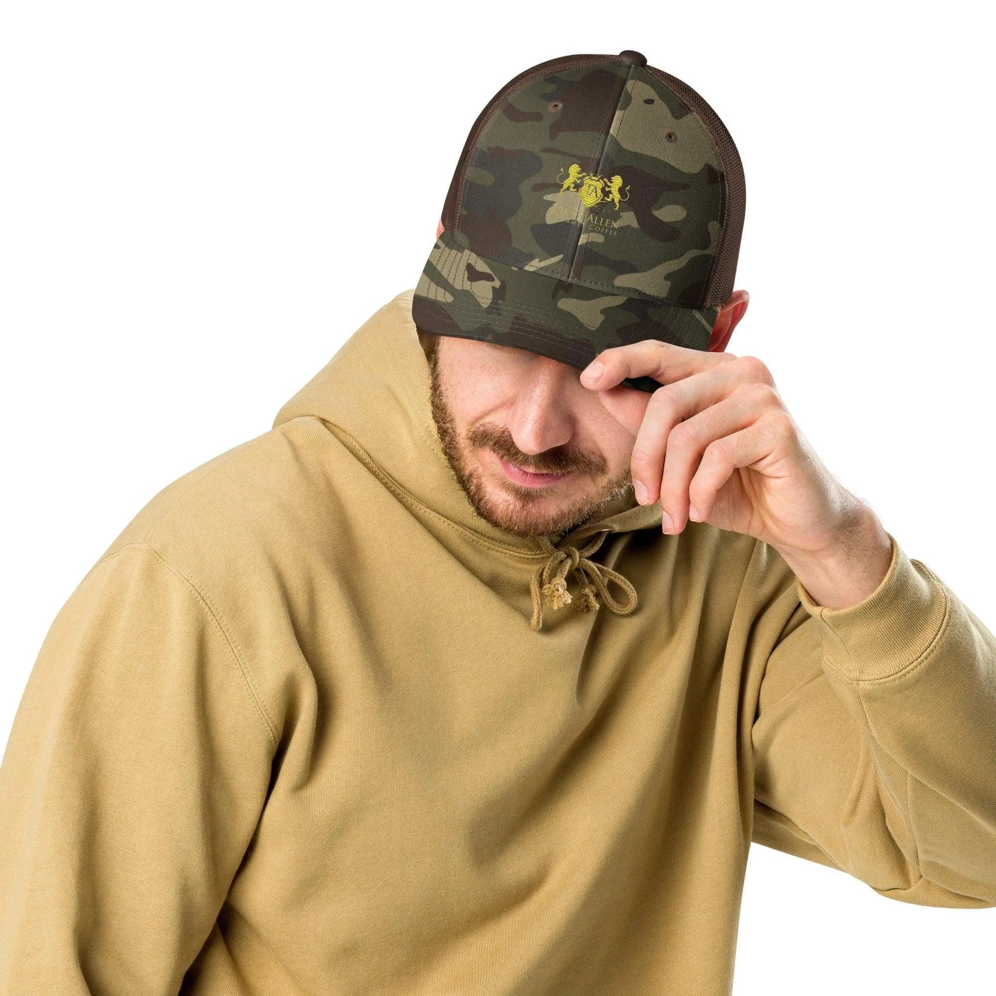 Trent Allen Coffee Camouflage trucker hat - Trent Allen Gourmet Coffee