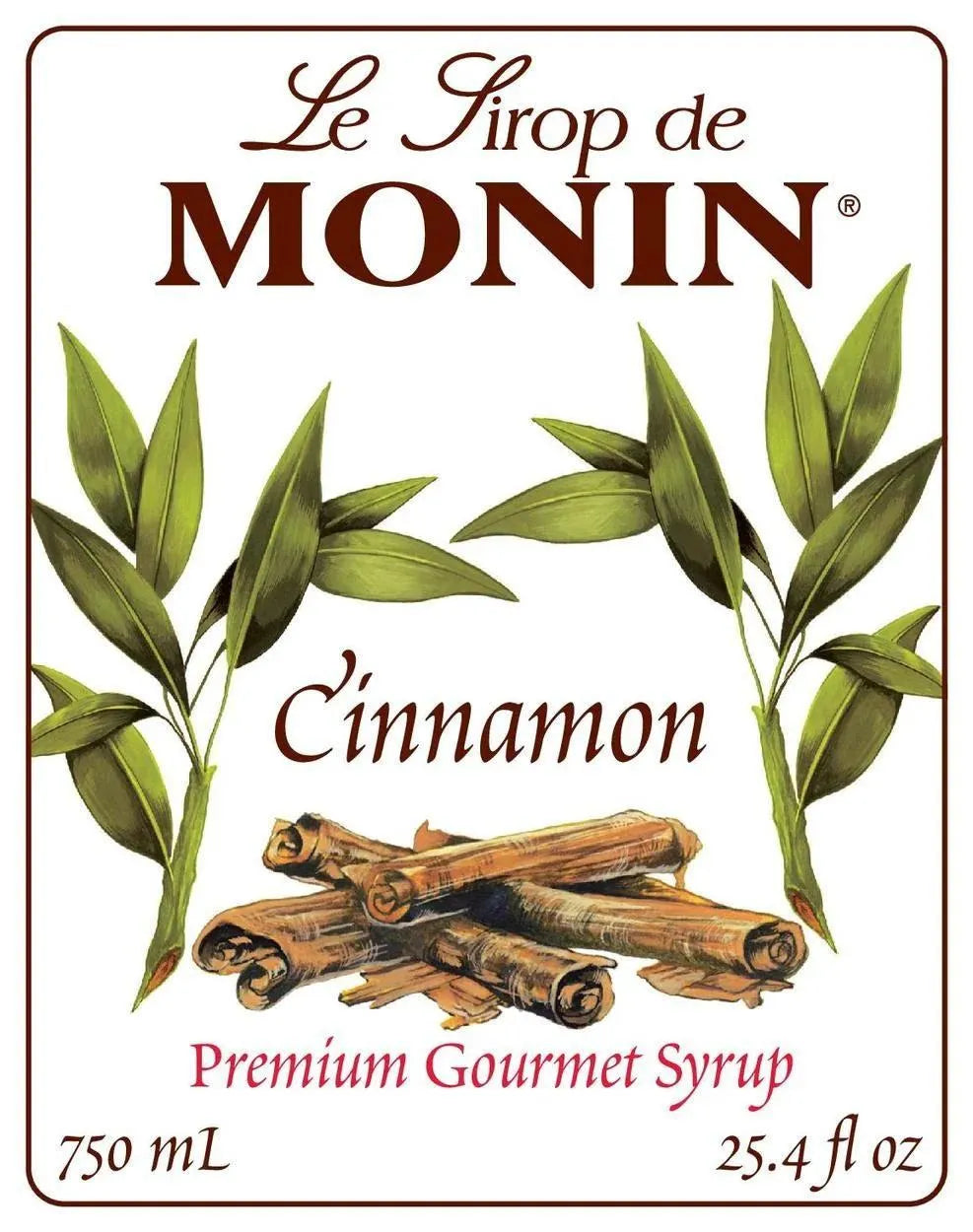 Monin Cinnamon Syrup ( 2 Pack ) - Trent Allen Gourmet Coffee