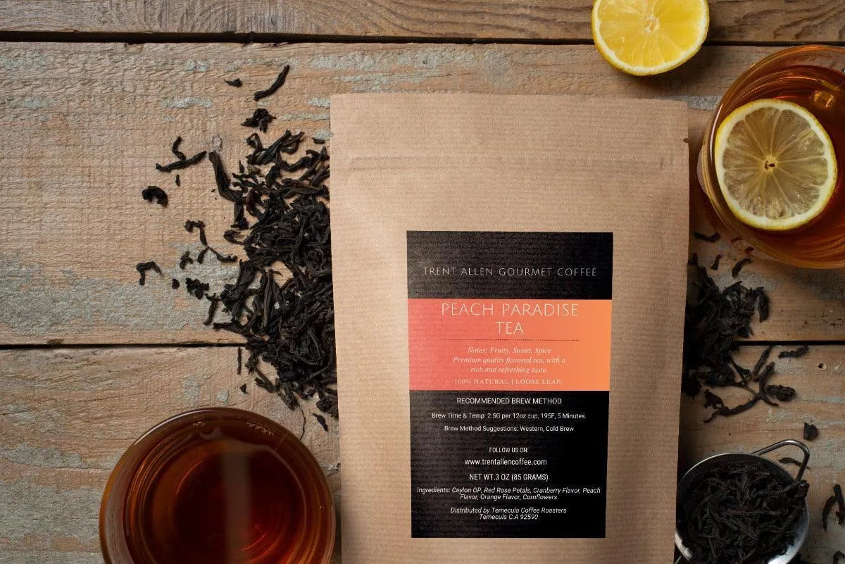 Artisan Peach Paradise Tea (Loose Leaf) 12pk - Trent Allen Gourmet Coffee