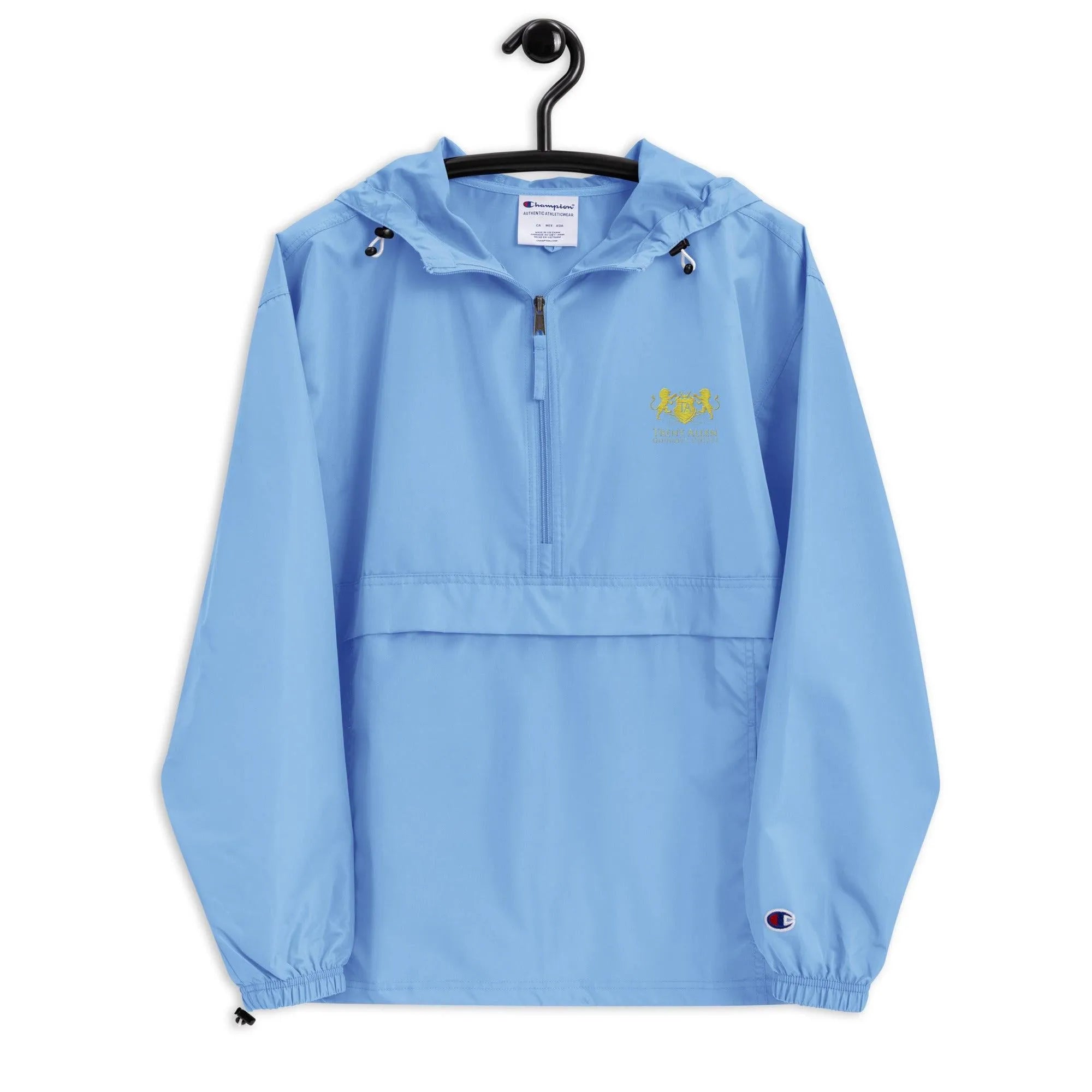 Mens Trent Allen Coffee Embroidered Champion Packable Jacket - Trent Allen Gourmet Coffee