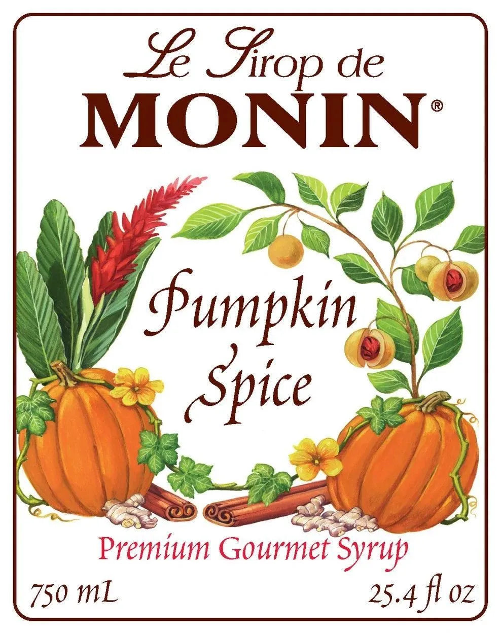 Monin Pumpkin Spice Syrup ( 2 Pack ) - Trent Allen Gourmet Coffee
