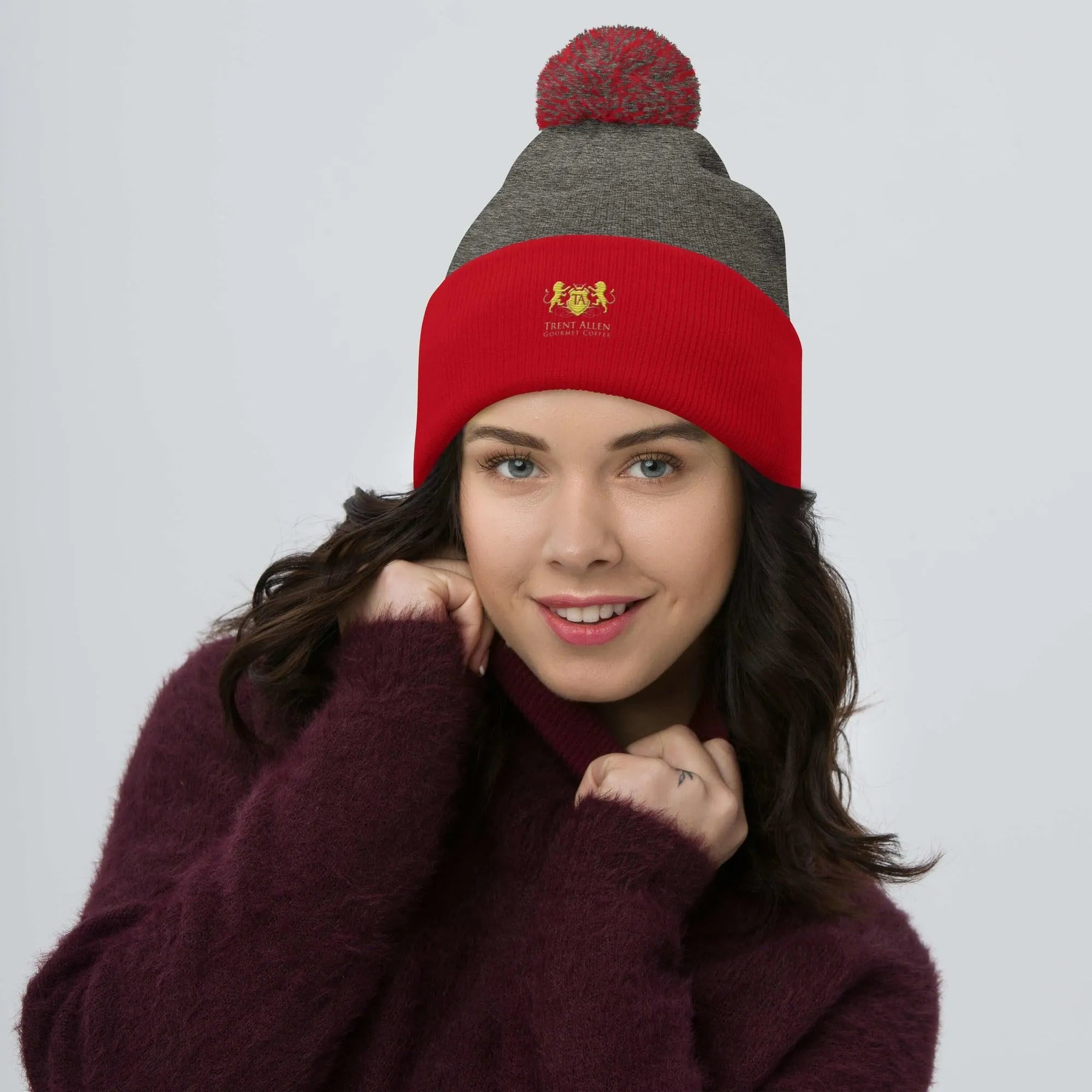 Trent Allen Coffee Pom-Pom Beanie - Trent Allen Gourmet Coffee
