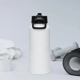 Beat Cancer Stainless steel water bottle with a straw lid - Trent Allen Gourmet Coffee