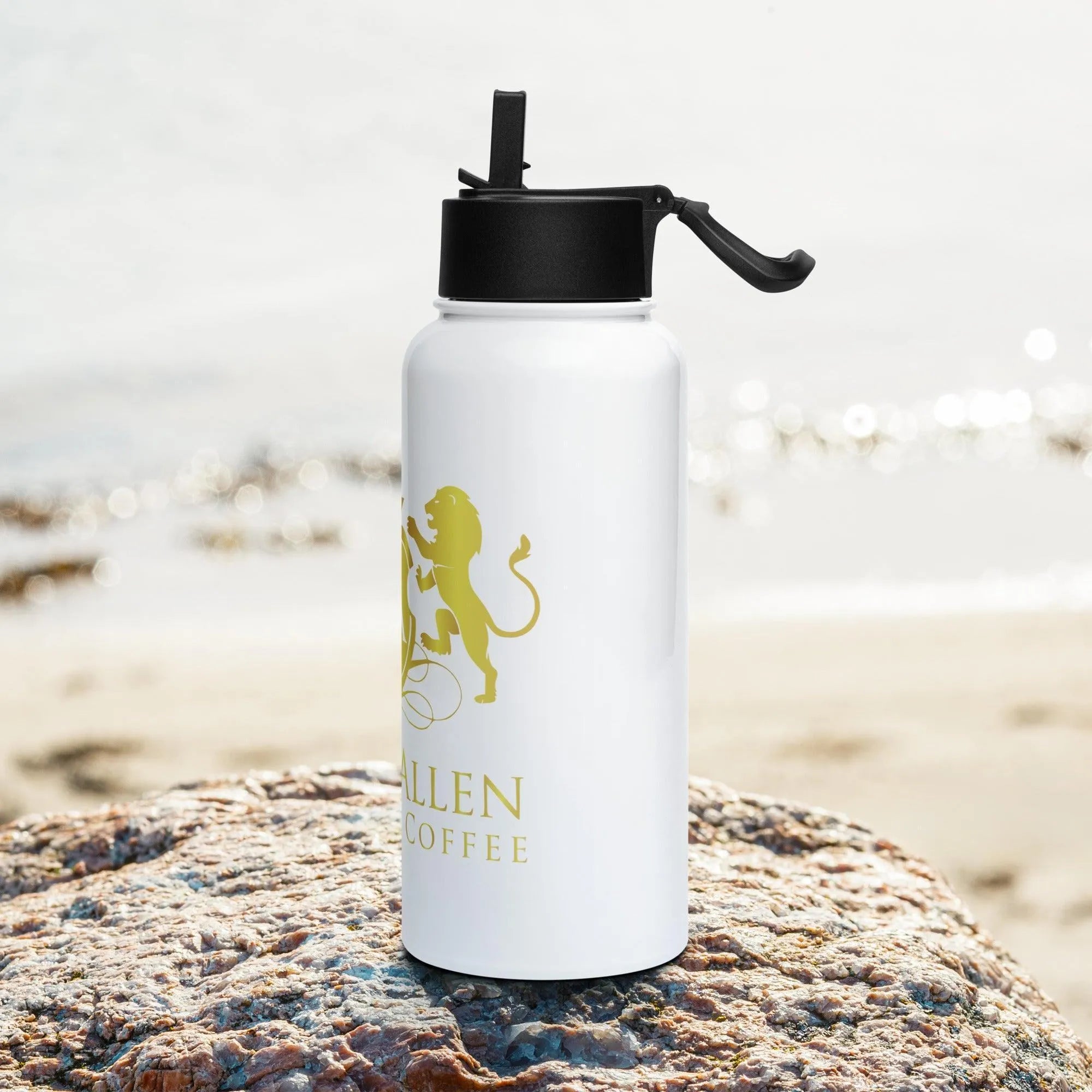 Trent Allen Coffee Stainless steel water bottle with a straw lid - Trent Allen Gourmet Coffee