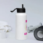 Beat Cancer Stainless steel water bottle with a straw lid - Trent Allen Gourmet Coffee