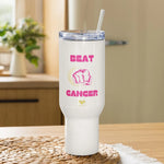 Beat Cancer Travel mug with a handle - Trent Allen Gourmet Coffee