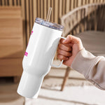 Beat Cancer Travel mug with a handle - Trent Allen Gourmet Coffee