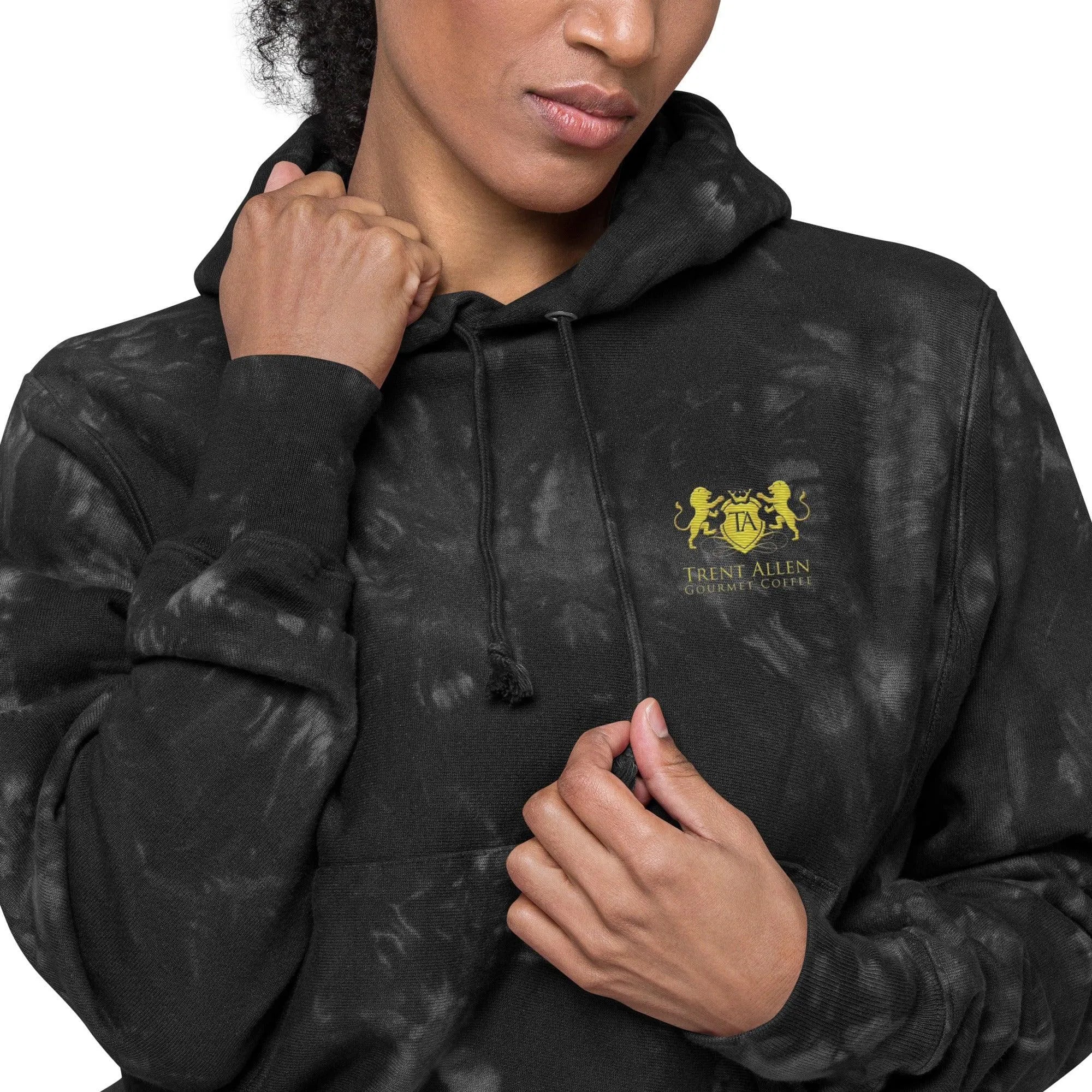 Womens Champion tie-dye hoodie - Trent Allen Gourmet Coffee
