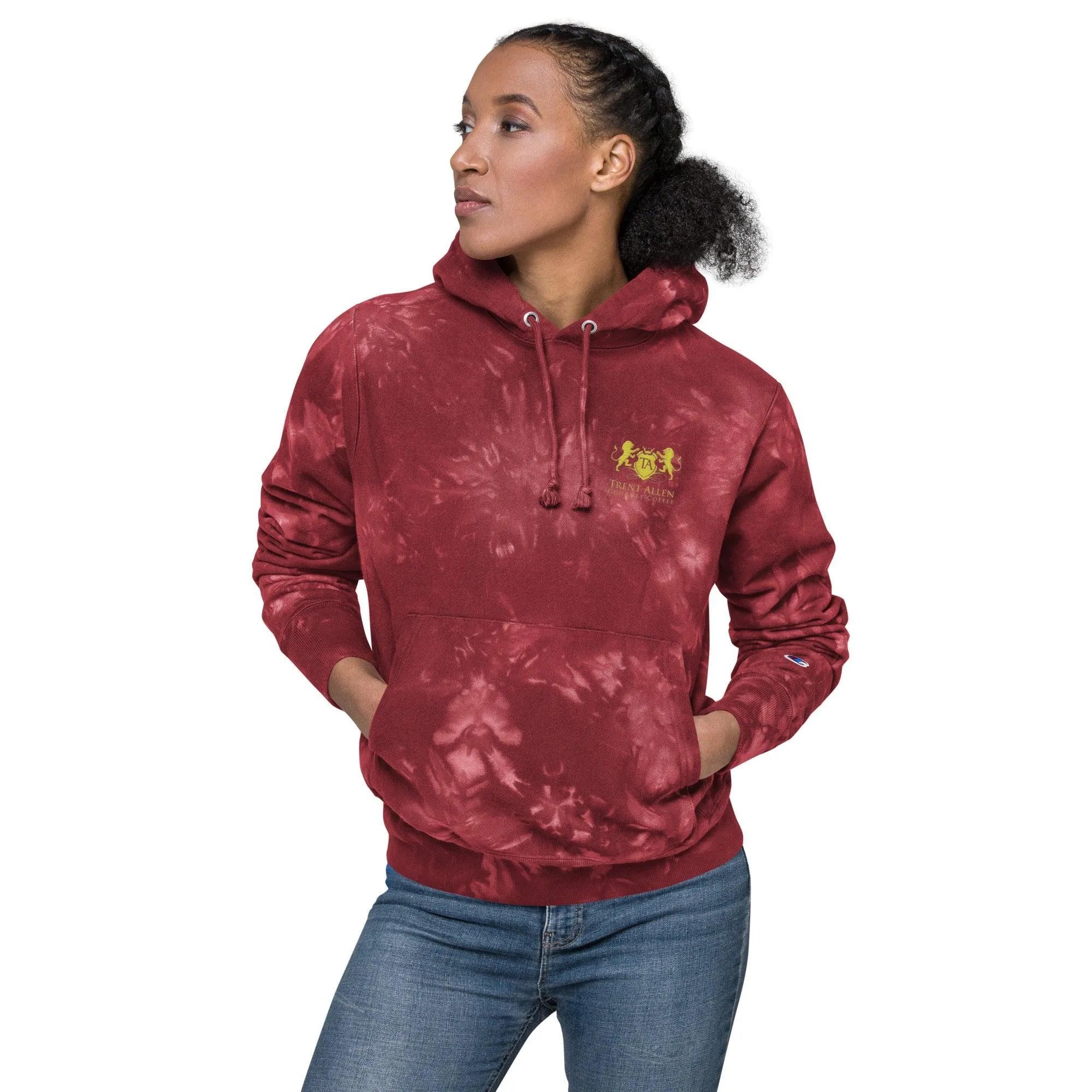 Womens Champion tie-dye hoodie - Trent Allen Gourmet Coffee