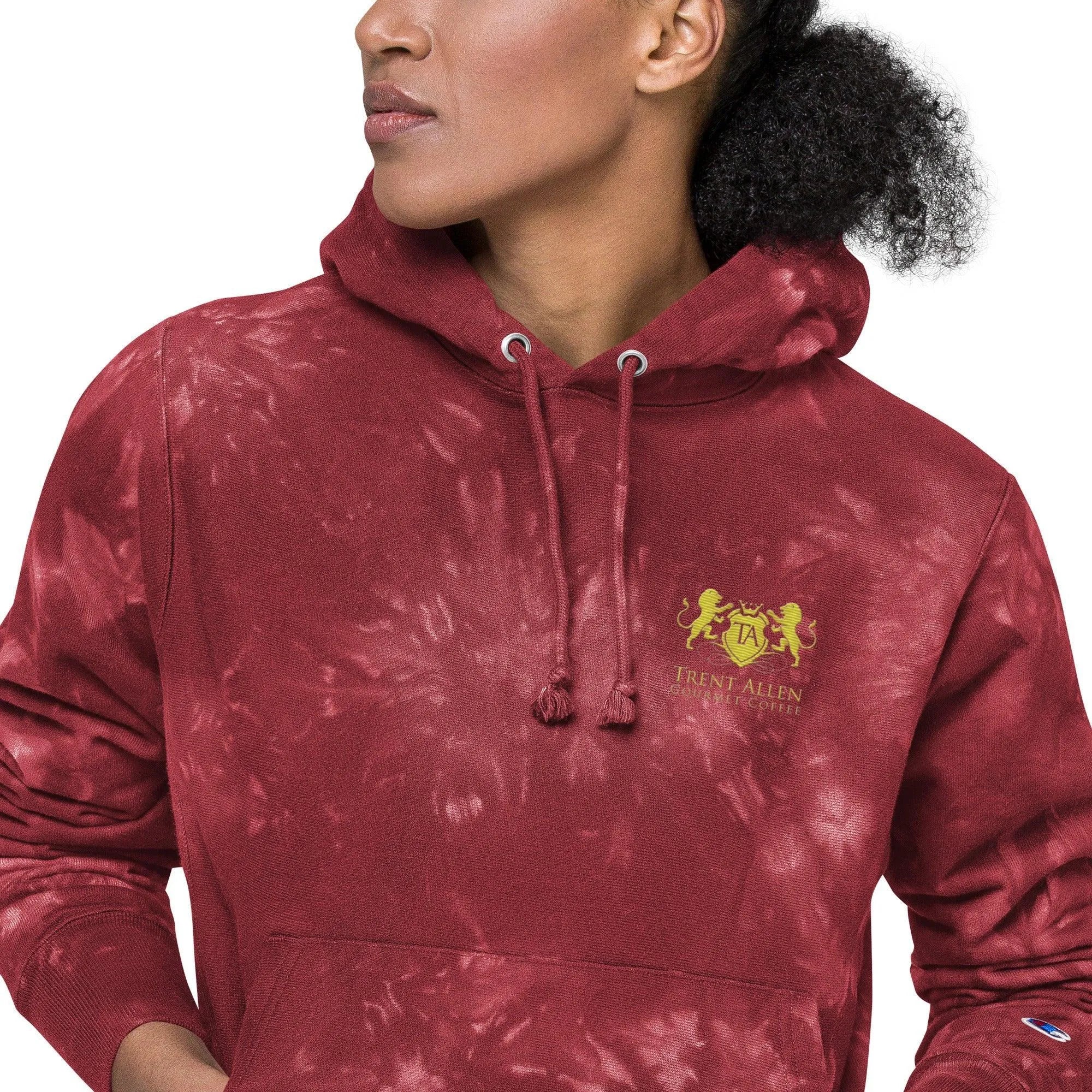 Womens Champion tie-dye hoodie - Trent Allen Gourmet Coffee