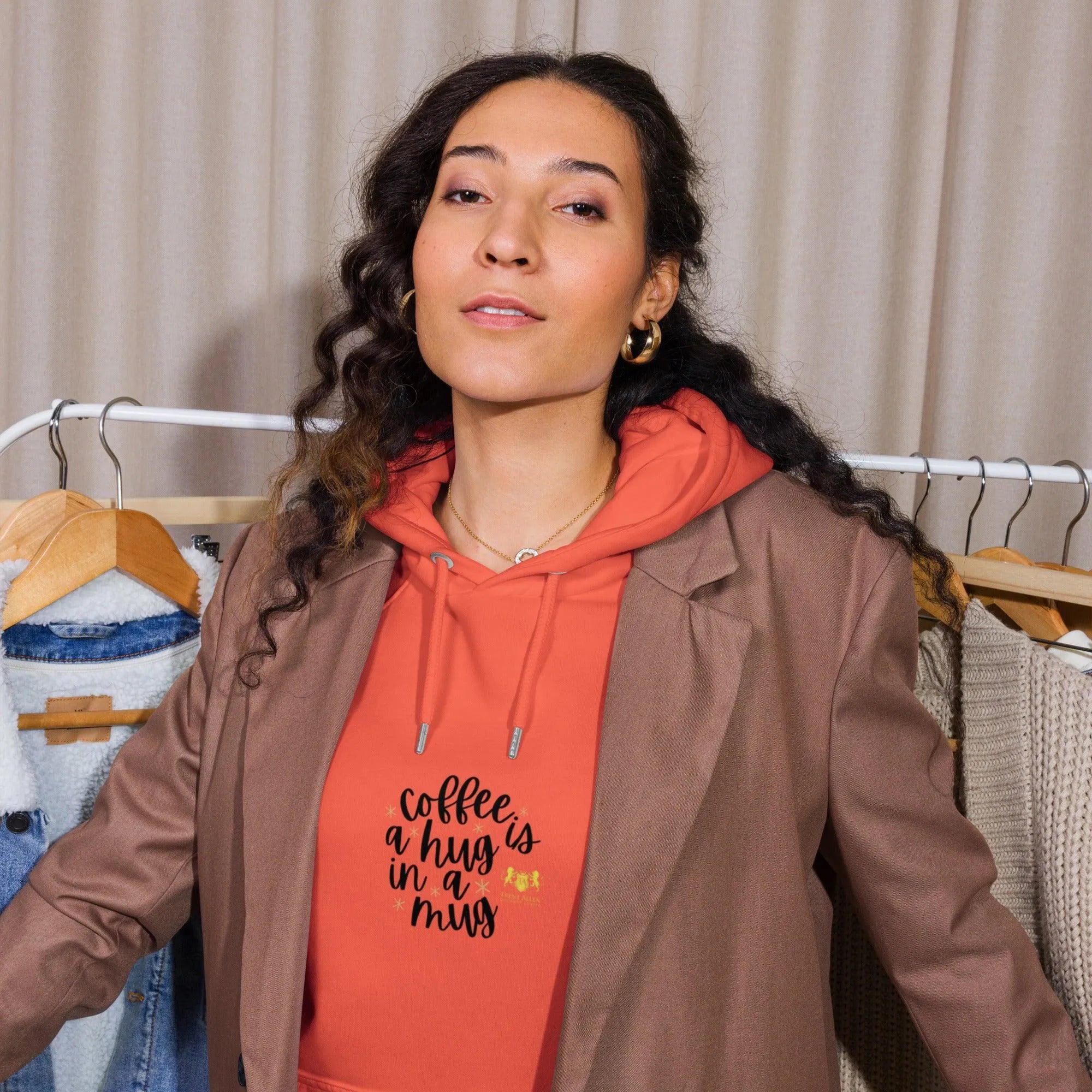 Womens Trent Allen Coffee eco raglan hoodie - Trent Allen Gourmet Coffee