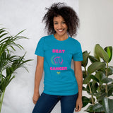 Womens Beat Cancer graphic t-shirt - Trent Allen Gourmet Coffee