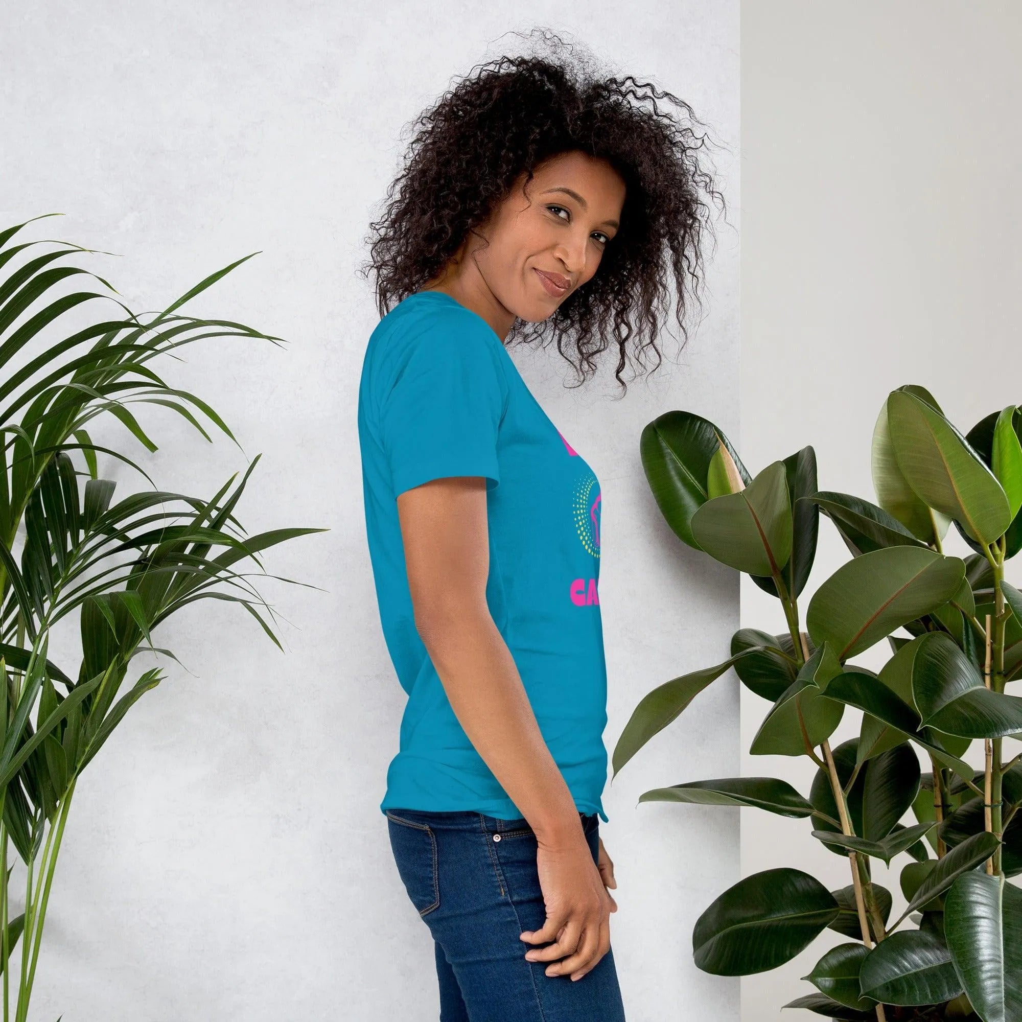 Womens Beat Cancer graphic t-shirt - Trent Allen Gourmet Coffee