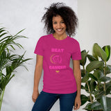Womens Beat Cancer graphic t-shirt - Trent Allen Gourmet Coffee