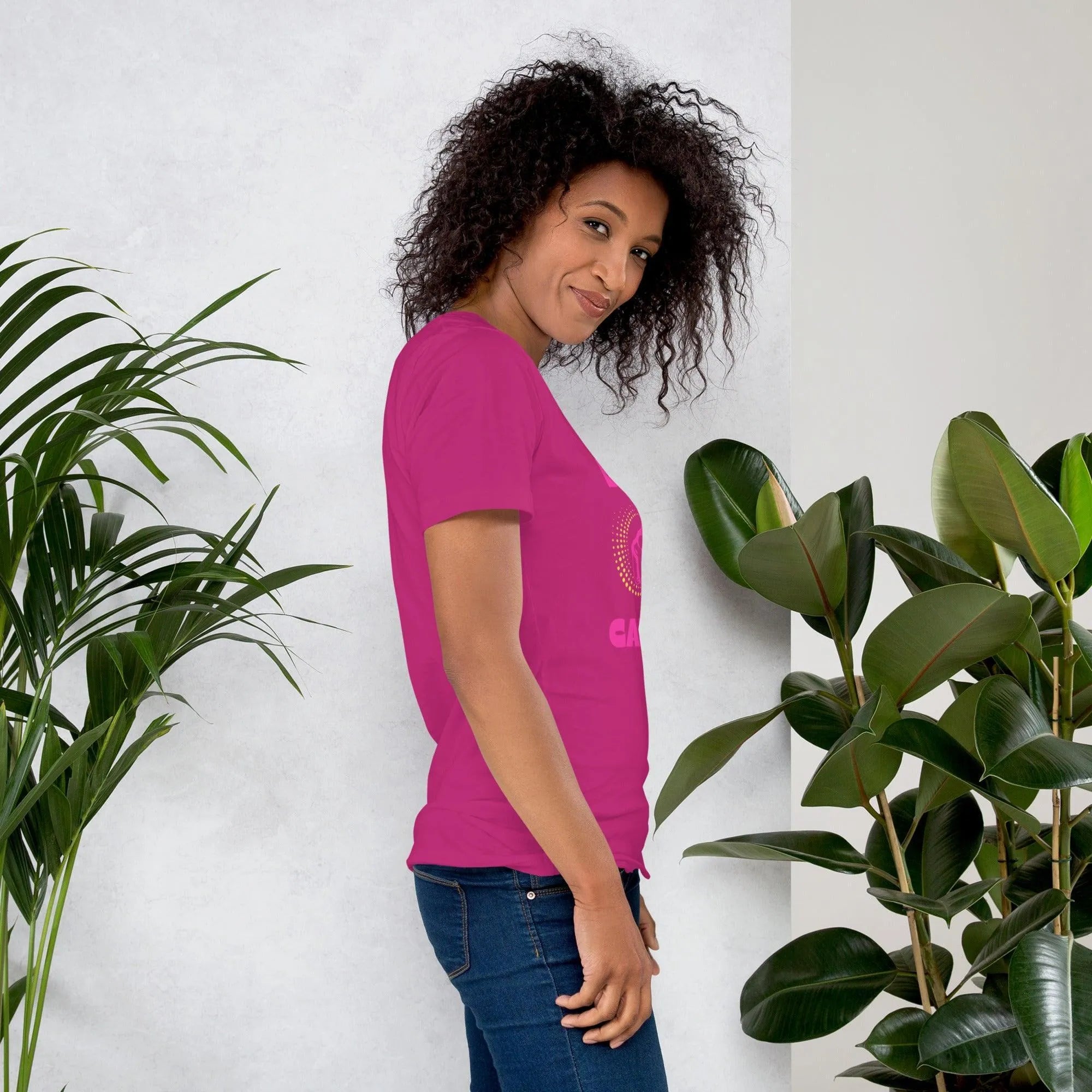 Womens Beat Cancer graphic t-shirt - Trent Allen Gourmet Coffee