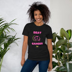 Womens Beat Cancer graphic t-shirt - Trent Allen Gourmet Coffee