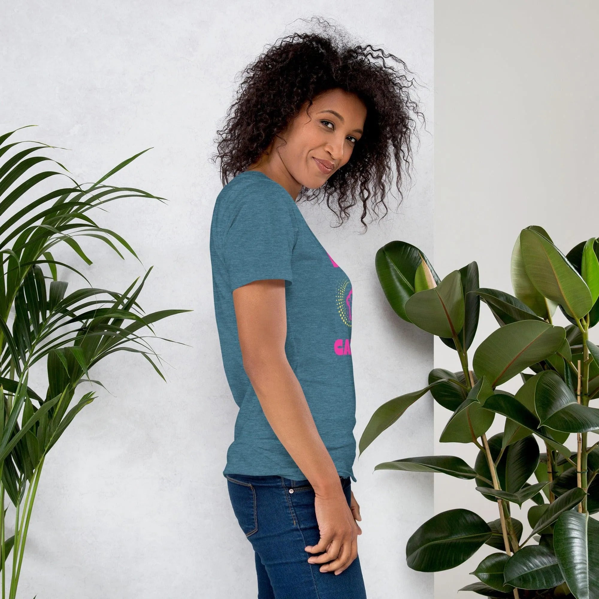 Womens Beat Cancer graphic t-shirt - Trent Allen Gourmet Coffee