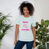 Womens Beat Cancer graphic t-shirt - Trent Allen Gourmet Coffee
