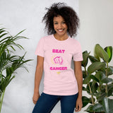 Womens Beat Cancer graphic t-shirt - Trent Allen Gourmet Coffee