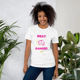 Womens Beat Cancer graphic t-shirt - Trent Allen Gourmet Coffee