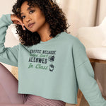Womens Coffee Graphic Crop Sweatshirt - Trent Allen Gourmet Coffee
