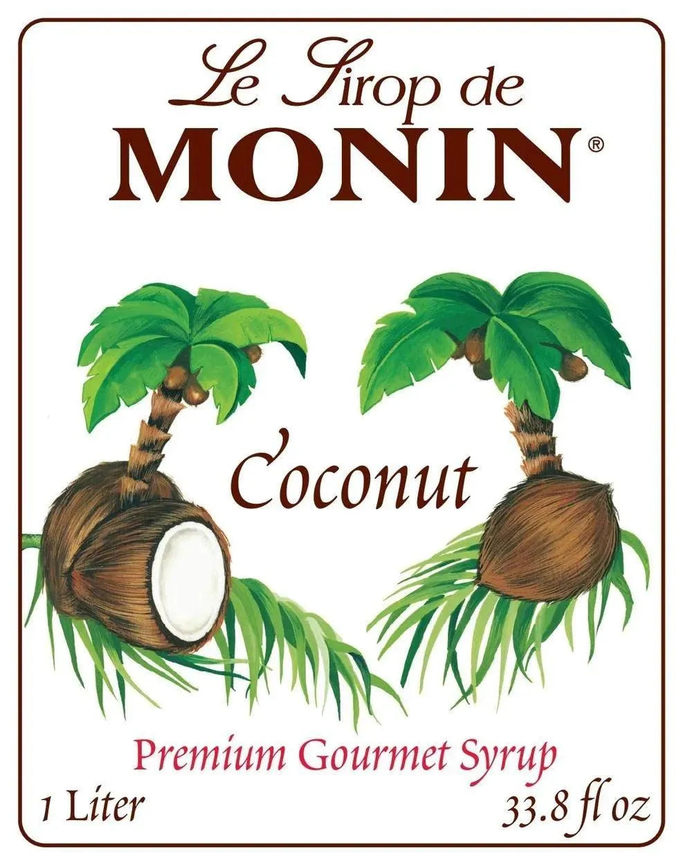 Monin Coconut Syrup ( 2 Pack ) - Trent Allen Gourmet Coffee