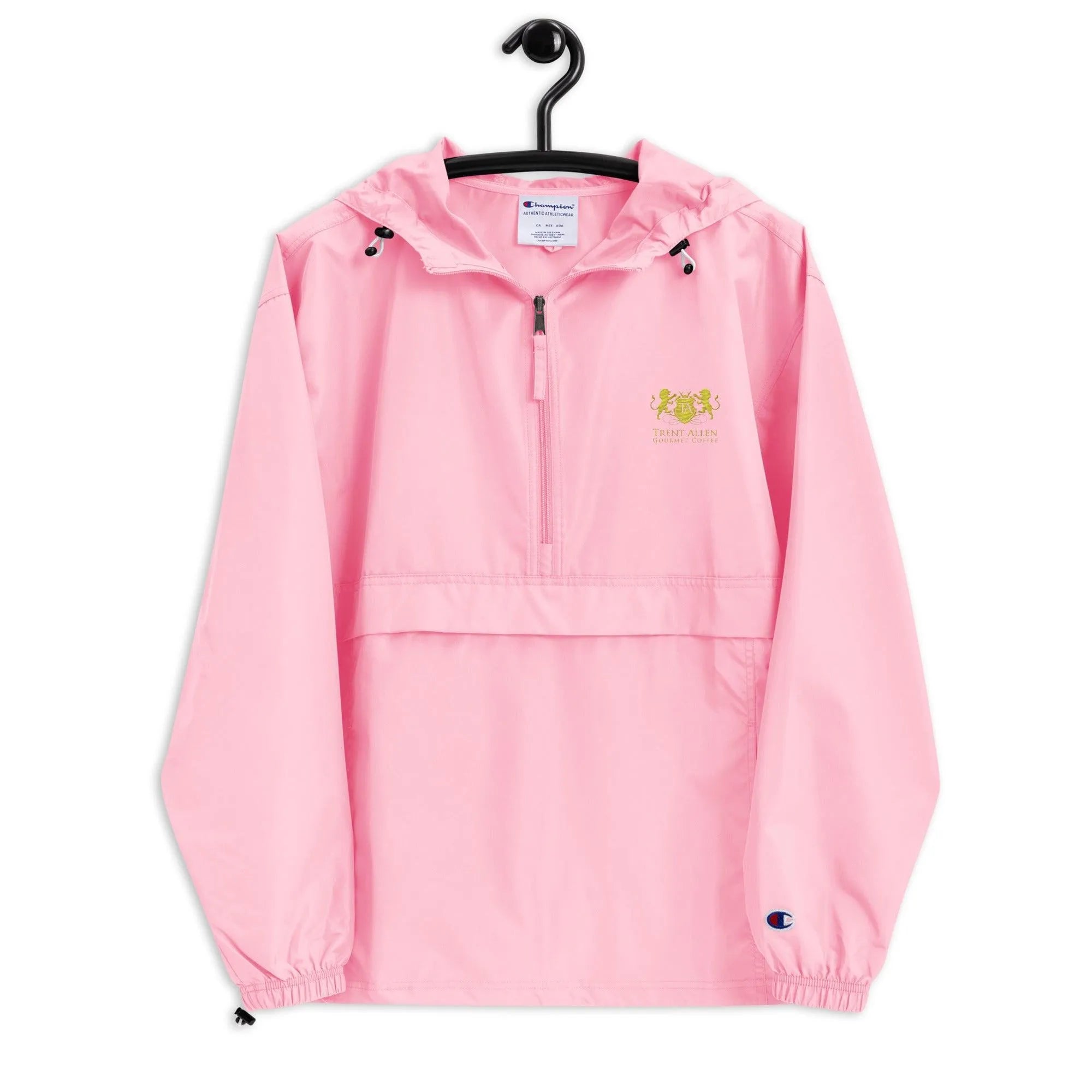 Mens Trent Allen Coffee Embroidered Champion Packable Jacket - Trent Allen Gourmet Coffee