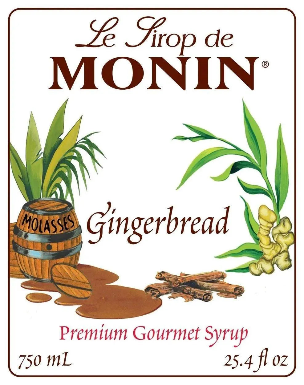 Monin Gingerbread Syrup ( 2 Pack ) - Trent Allen Gourmet Coffee