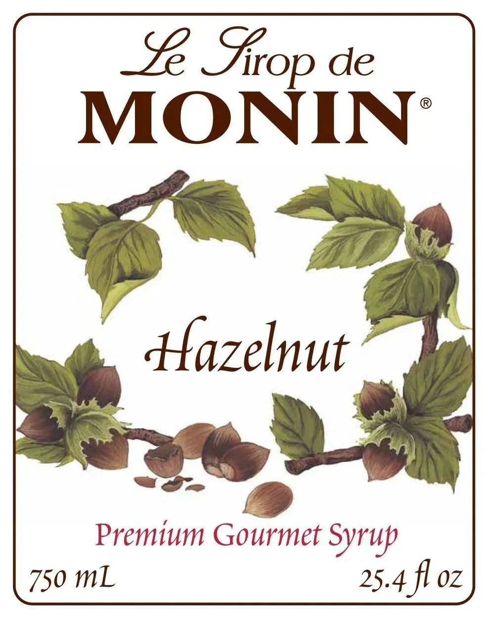 Monin Hazelnut Syrup ( 2 Pack ) - Trent Allen Gourmet Coffee