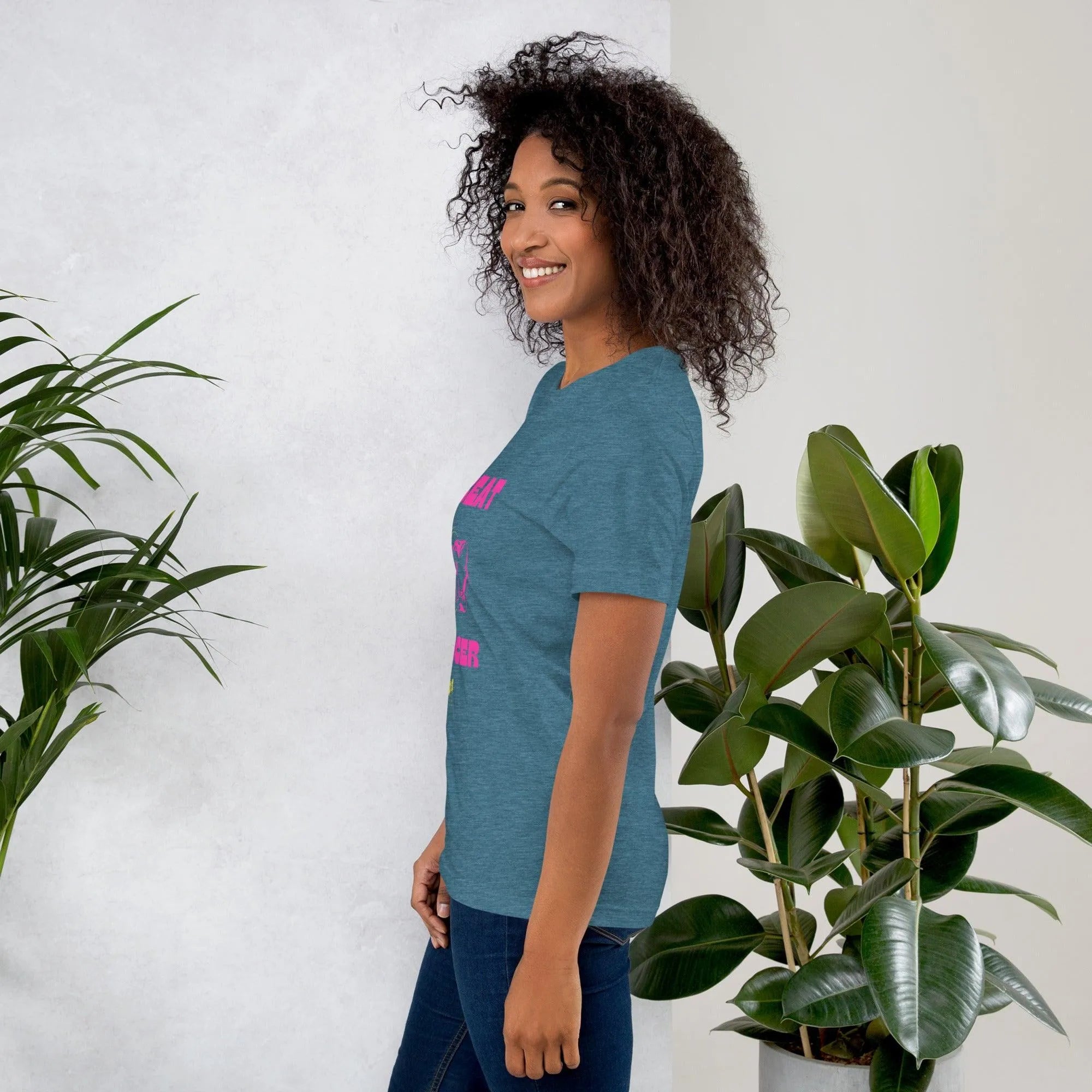 Womens Beat Cancer graphic t-shirt - Trent Allen Gourmet Coffee