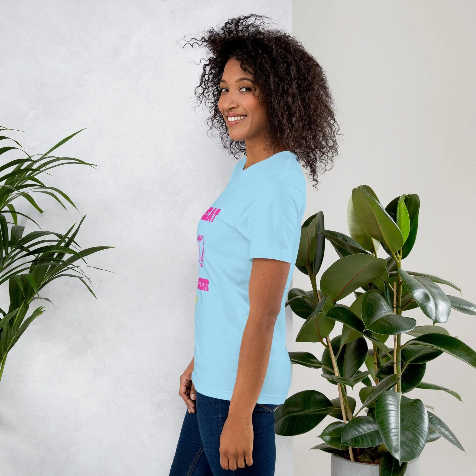 Womens Beat Cancer graphic t-shirt - Trent Allen Gourmet Coffee